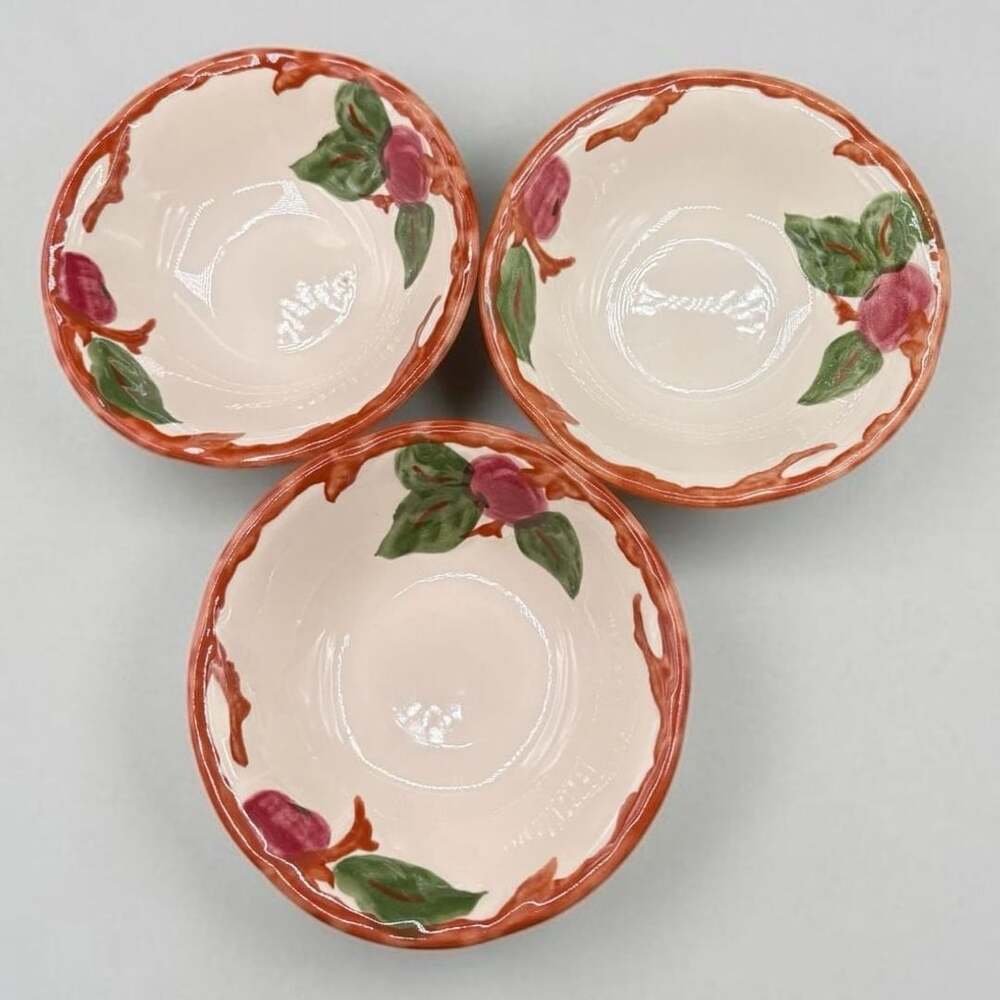 Franciscan Apple Set of 3 Small Bowls Fruit Pattern Made in England